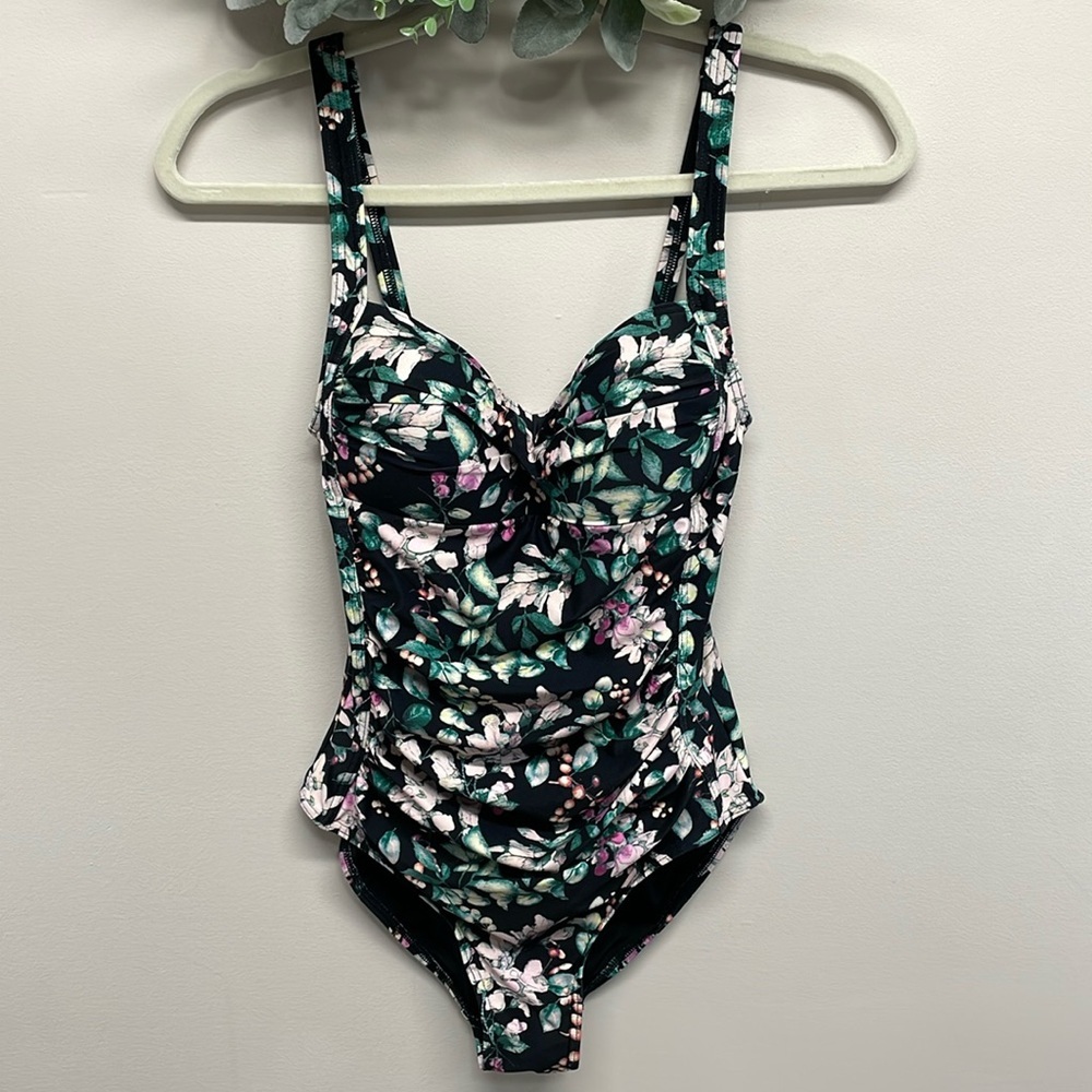 Niptuck Joanne One Piece Swimsuit Black Floral Multi Fit Cup 4